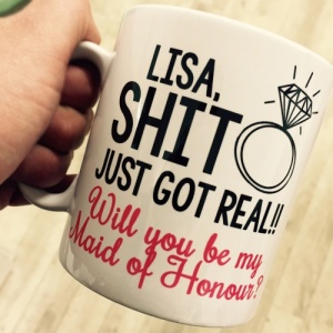 S**t just got real Bridesmaid / MOH Request Mug